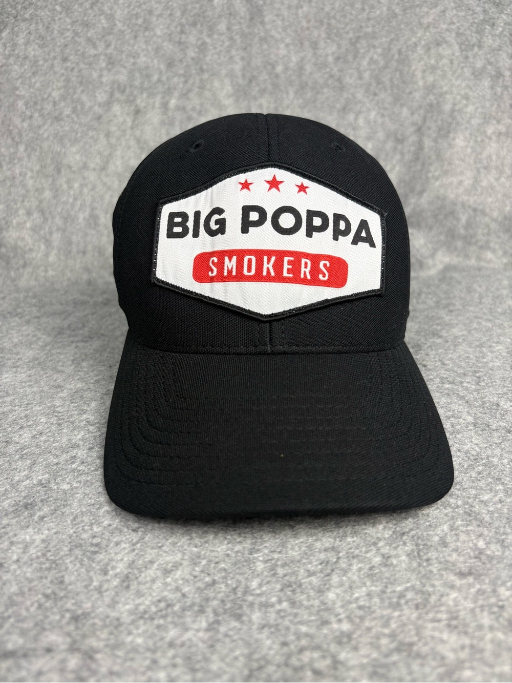 Big Poppa Smokers Black Logo Baseball Cap